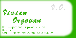 vivien orgovan business card